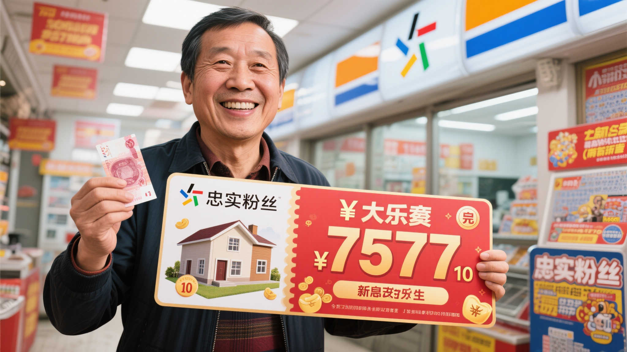 忠实彩民10元喜中大乐透757万 梦想购置新居-票